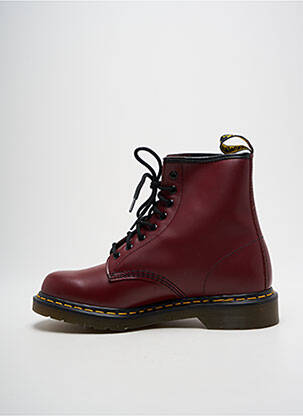 Batai/botai lygus medžiaga plokščias kulnas iki 3 cm raudona DR MARTENS moteris