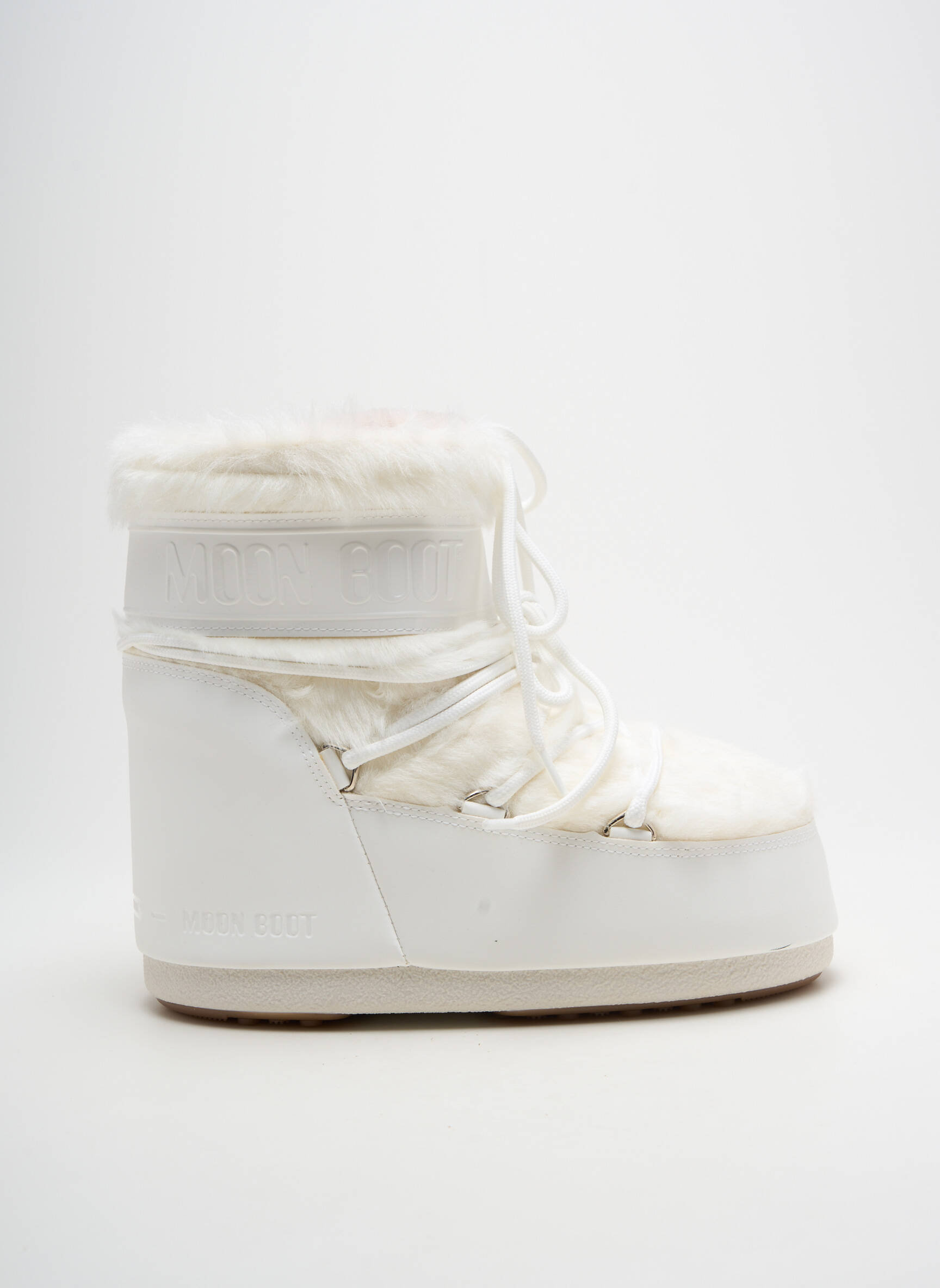 Batai/botai apvalus mygtukas plokščias kulnas iki 3 cm baltas MOON BOOT moteris