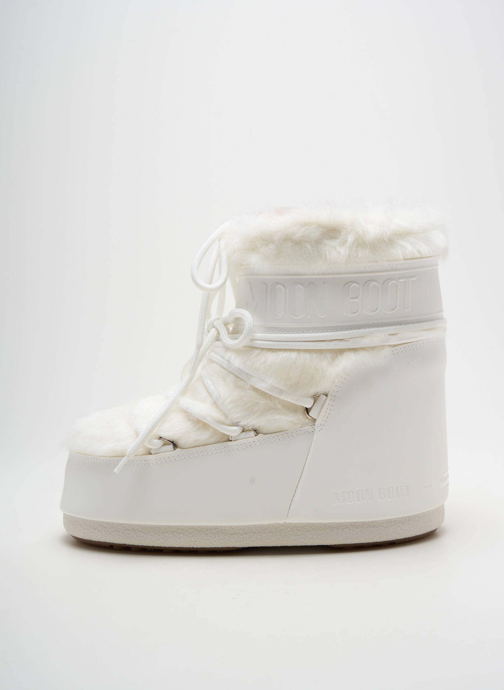 Batai/botai apvalus mygtukas plokščias kulnas iki 3 cm baltas MOON BOOT moteris