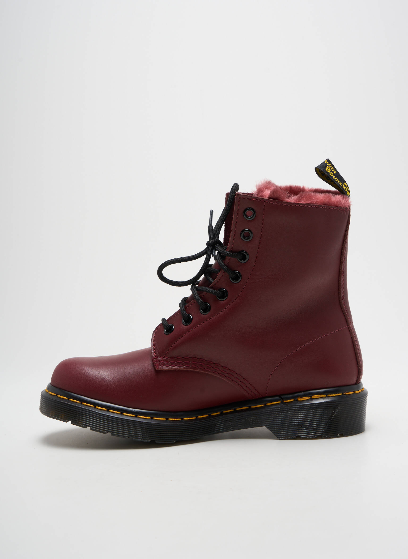 Batai/botai pamušalas plokščias kulnas iki 3 cm violetinis DR MARTENS moteris