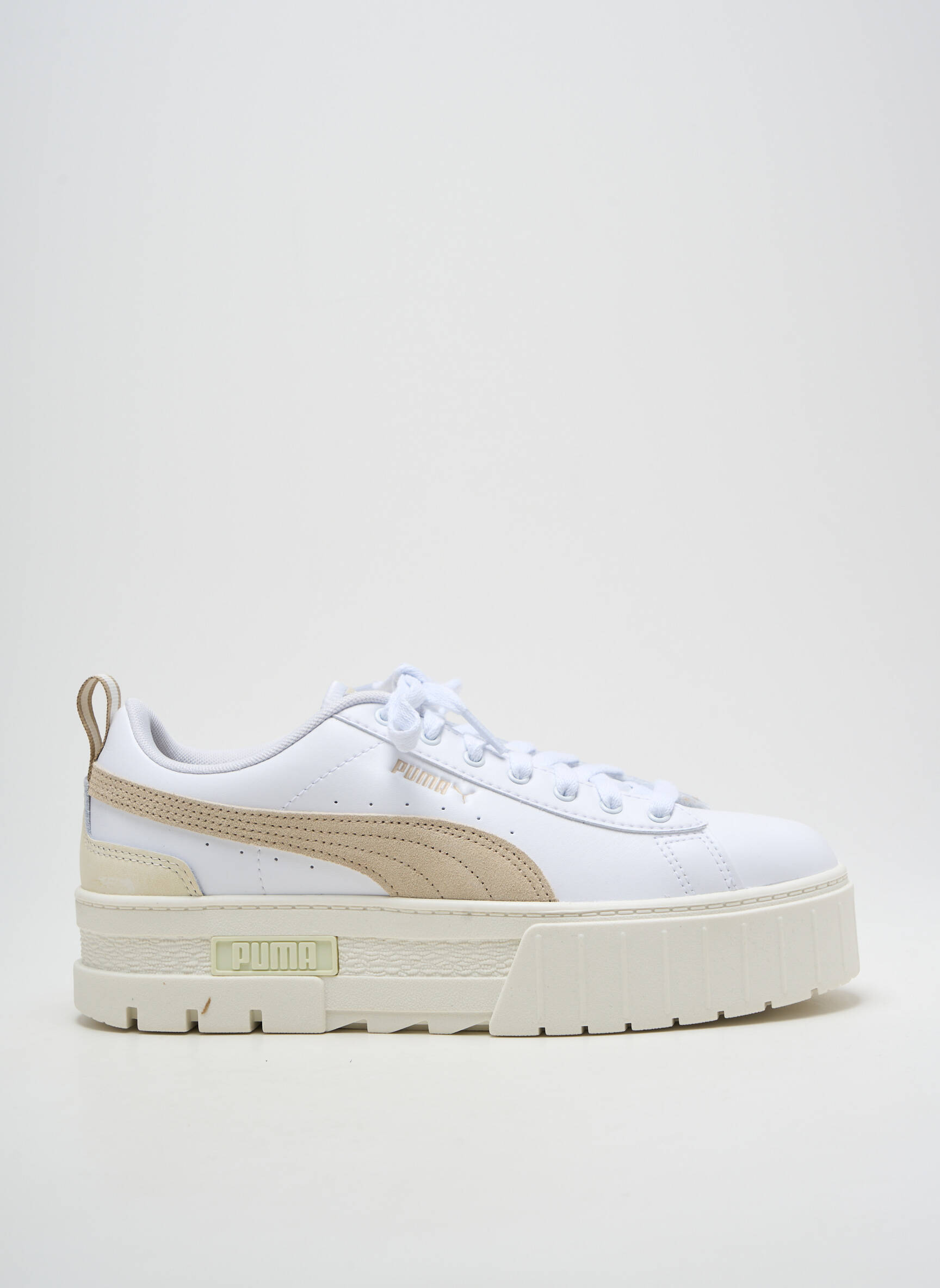 Bėgimo bateliai platforma kulnas nuo 4 iki 6 cm baltas PUMA moteris