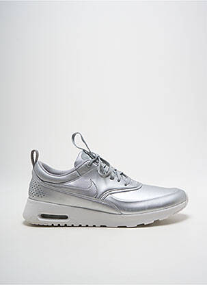 Bėgimo bateliai kompensuotas kulnas plokščias kulnas iki 3 cm sidabrinė NIKE moteris
