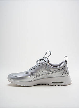 Bėgimo bateliai kompensuotas kulnas plokščias kulnas iki 3 cm sidabrinė NIKE moteris