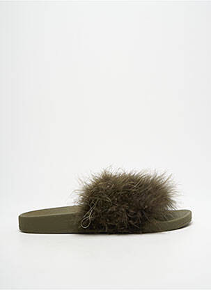 Mule/sabotai pado pėdos arkos plokščias kulnas iki 3 cm žalias THE WHITE BRAND moteris