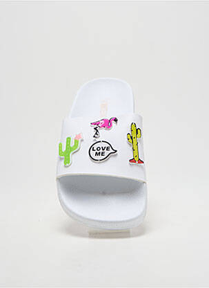 Mule/sabotai pado pėdos arkos plokščias kulnas iki 3 cm baltas THE WHITE BRAND moteris