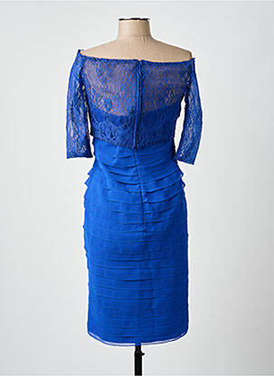 Pusilgių suknelė 3/4 rankovės 3/4 rankovės mėlyna FASHION NEW YORK moteris