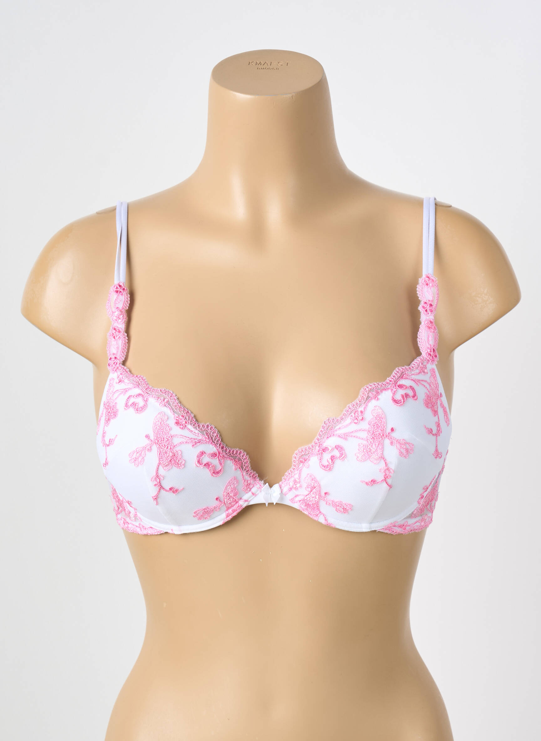 Liemenėlė push-up liemenėlė su aukštu palaikymu push-up liemenėlė su aukštu palaikymu baltas AMBRA moteris