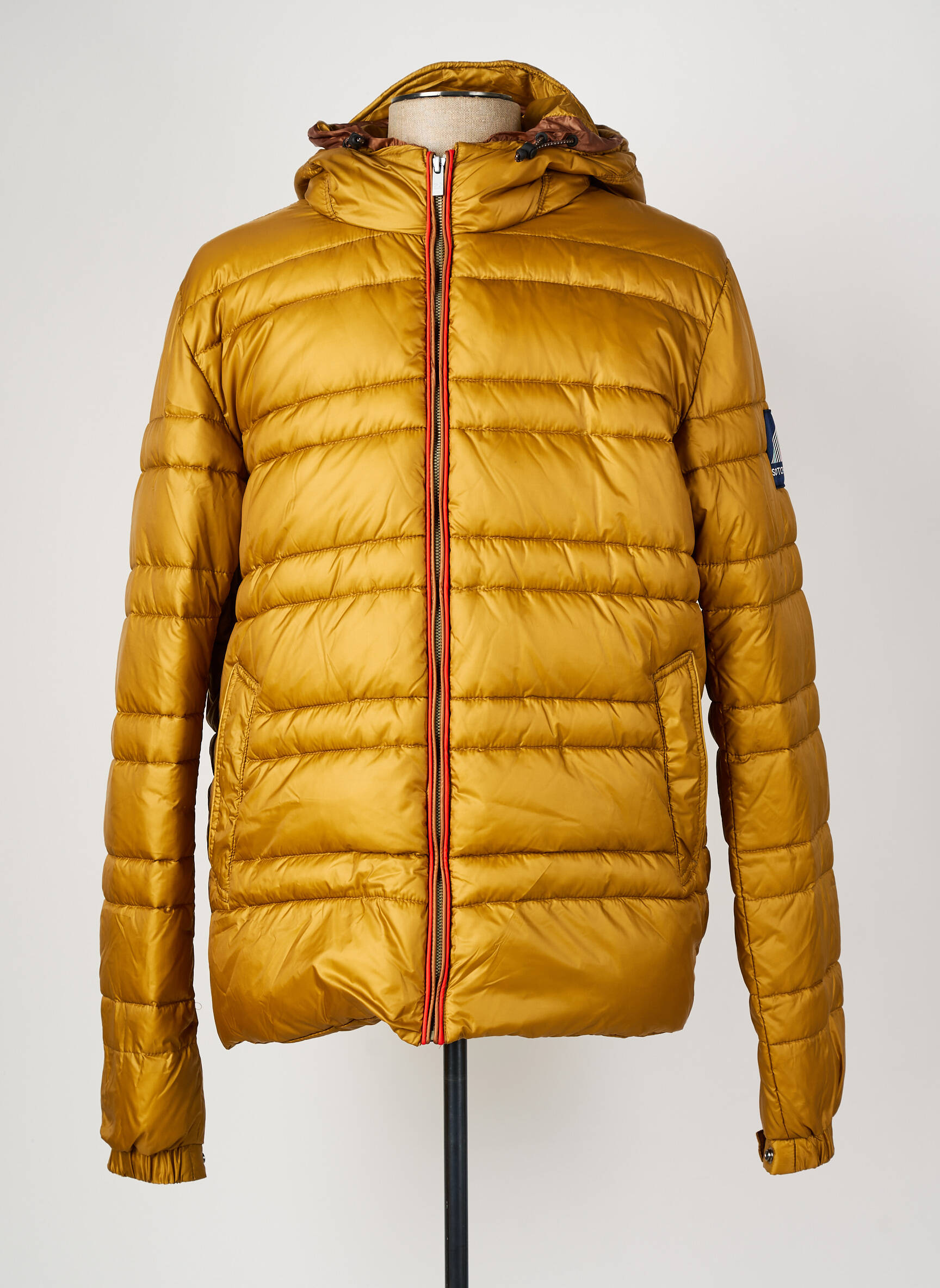 Pūkinė striukė ilgos rankovės su gobtuvu auksas SCOTCH & SODA vyras