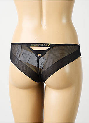 Tanga satino efektas juodas CHANTELLE moteris
