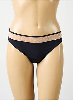 Tanga satino efektas juodas MARIE JO moteris