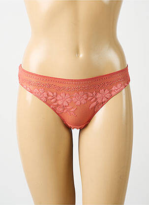 Tanga nėrinių audimas rudas SIMONE X SIMONE PÉRÈLE moteris