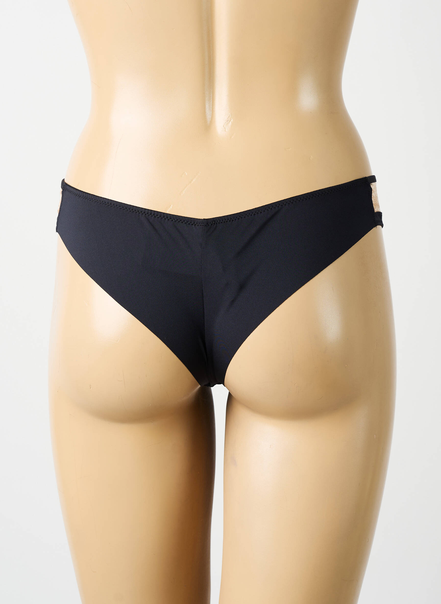 Tanga satino efektas juodas MARIE JO moteris