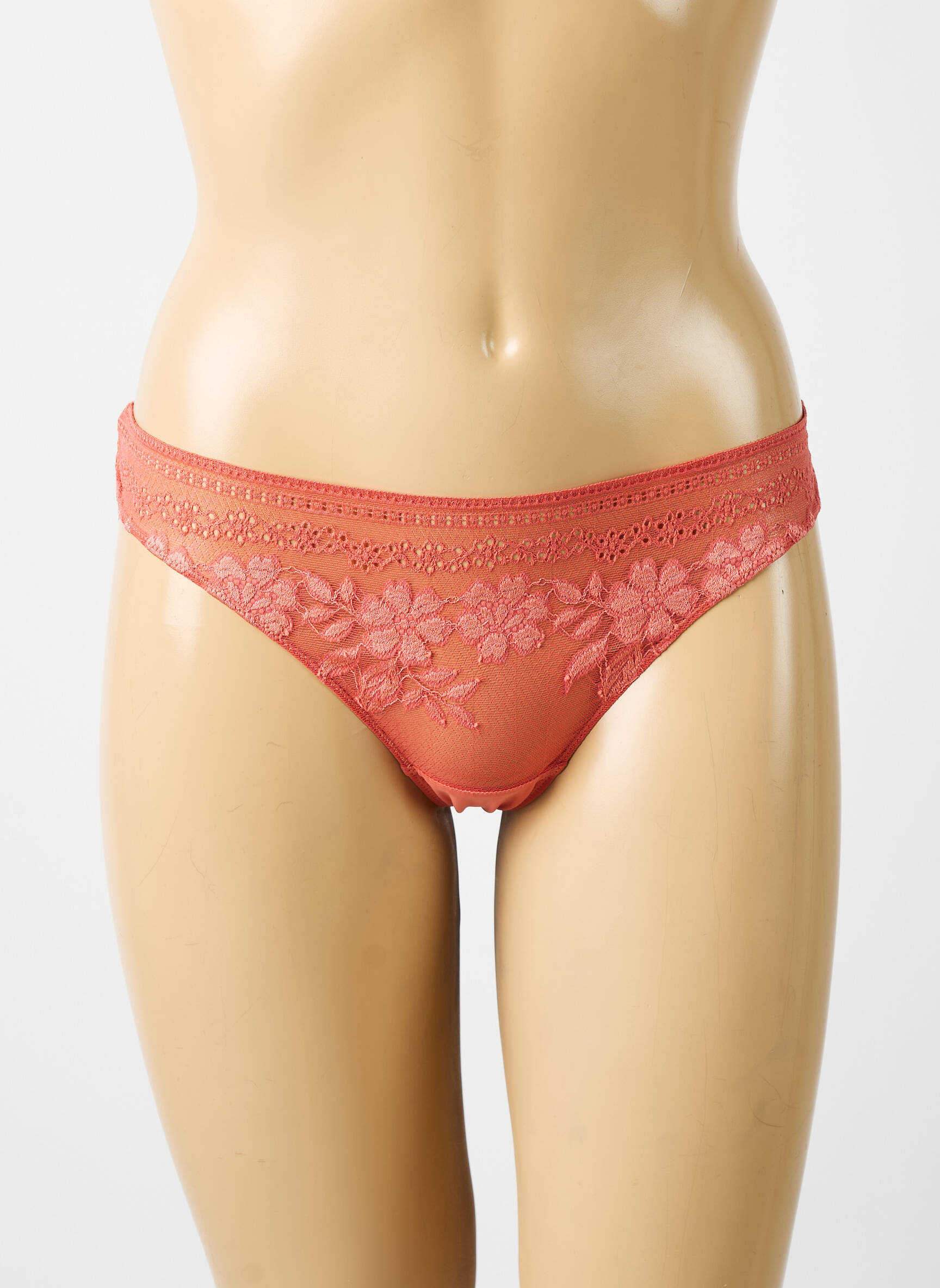 Tanga nėrinių audimas rudas SIMONE X SIMONE PÉRÈLE moteris