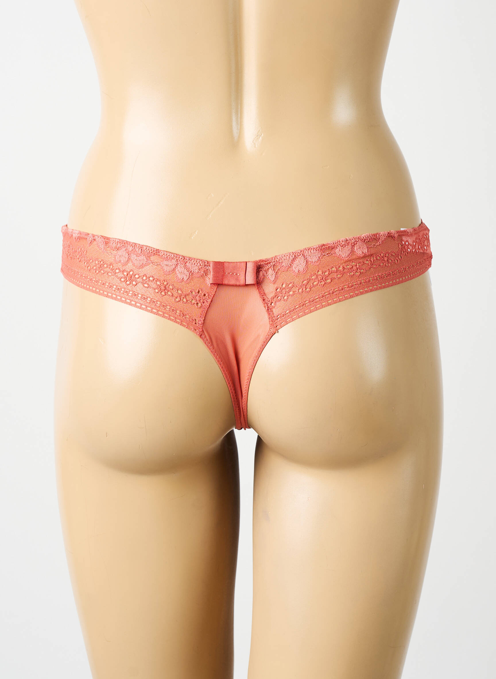 Tanga nėrinių audimas rudas SIMONE X SIMONE PÉRÈLE moteris