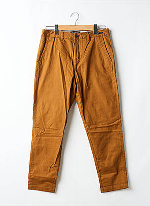 Chino kelnė popelinos audinys, kuris pasižymi lygiu ir tankiu paviršiumi. maža dydžio geltona SCOTCH & SODA vyras