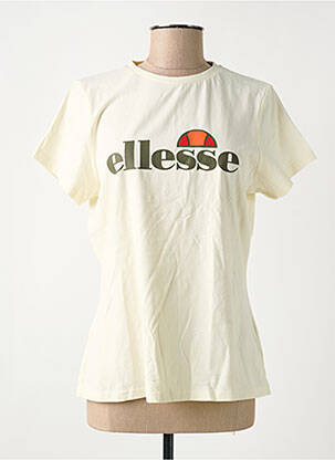 T-marškinys floqué serigrafija trumpas rankovės geltona ELLESSE moteris