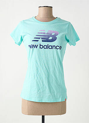 T-marškinys floqué serigrafija trumpas rankovės mėlyna NEW BALANCE moteris