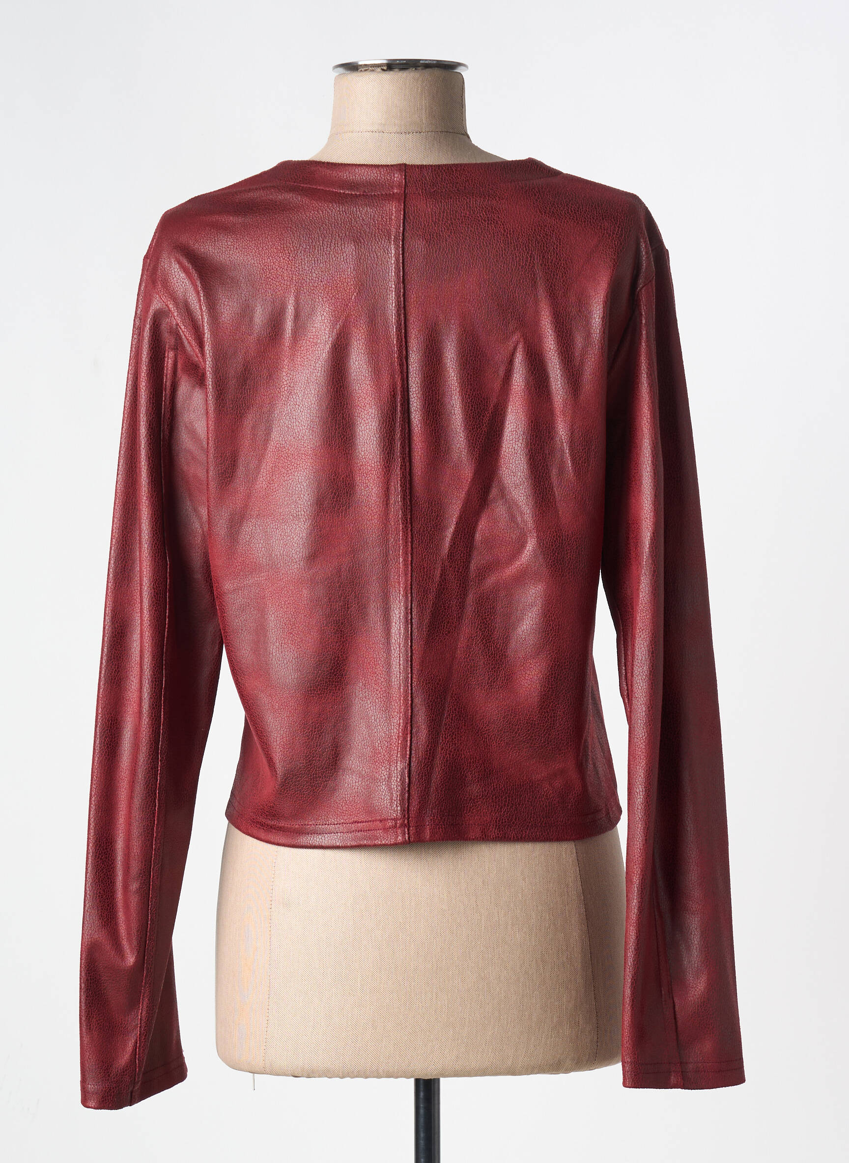 Kasdienis švarkas suedinės audimo technika raudona ROMEO POUR JULIETTE moteris