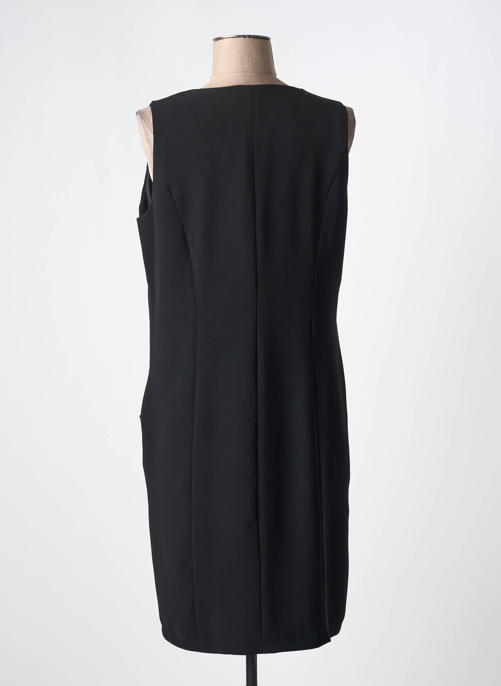 Pusilgių suknelė be rankų be rankų juodas DRESS ADDICT moteris