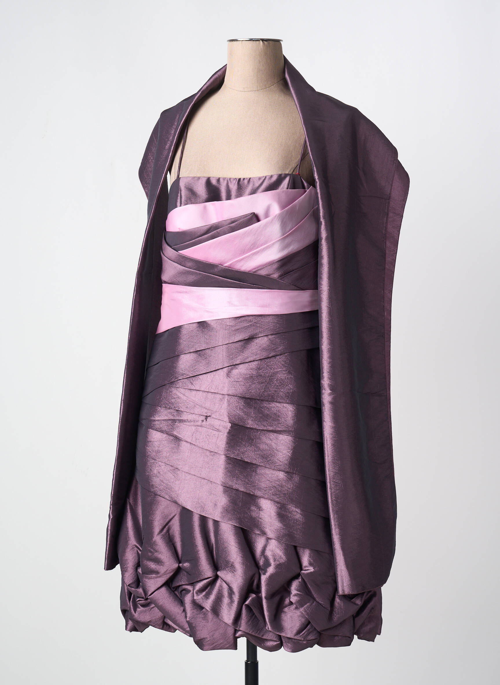 Pusilgių suknelė pamušalas plonos dirželiai violetinis CREATIF PARIS moteris