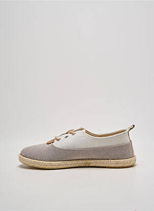 Espadrilės šnervių uždarymas plokščias kulnas iki 3 cm baltas MEDITERRANEA moteris