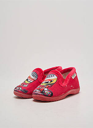 Bateliai/pantofliai aksomo audimas apvalus mygtukas raudona LA MAISON DE L'ESPADRILLE berniukas
