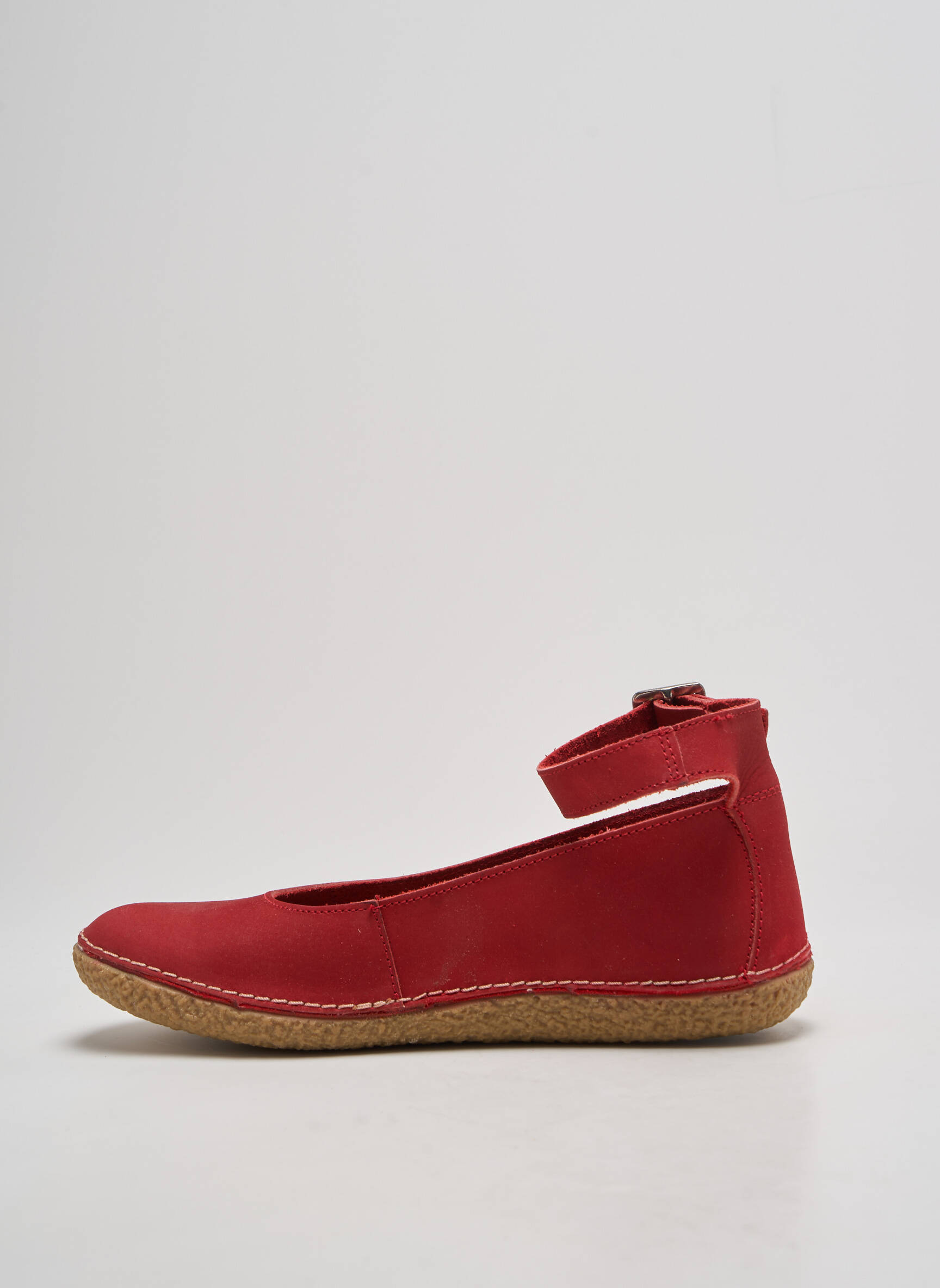 Balerinos apvalus mygtukas plokščias kulnas iki 3 cm raudona KICKERS moteris