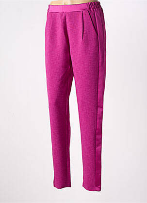 Jegging chinamas audinys aukšta talija violetinis STUDIO PARISIEN moteris