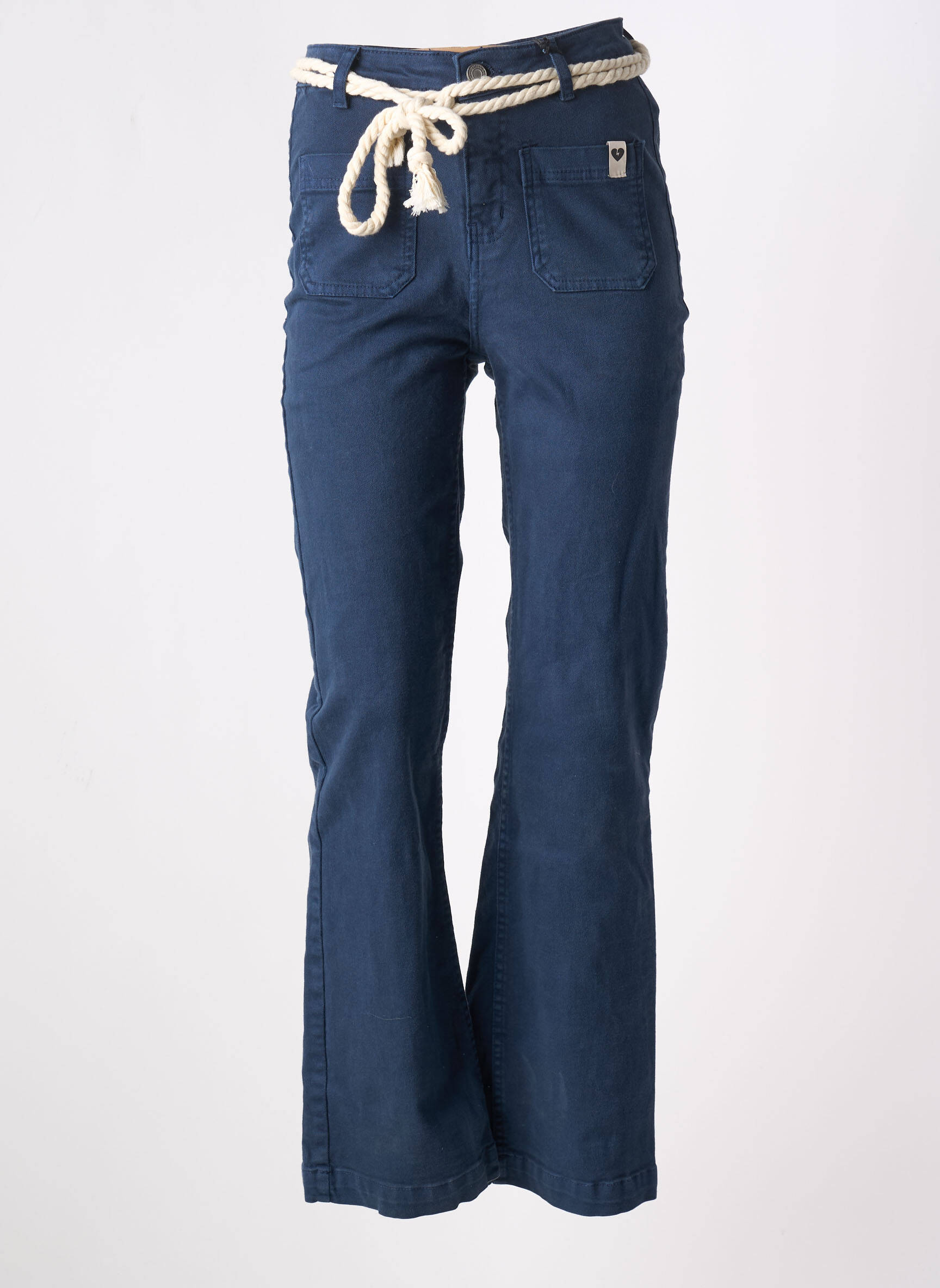 Bootcut džinsai aukšta talija aukšta talija mėlyna DEELUXE moteris