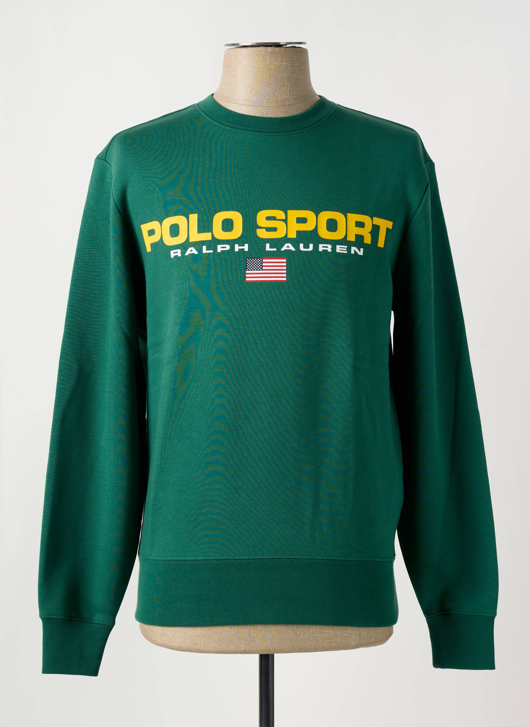 Mikroskopas tamprumas ilgos rankovės žalias RALPH LAUREN vyras