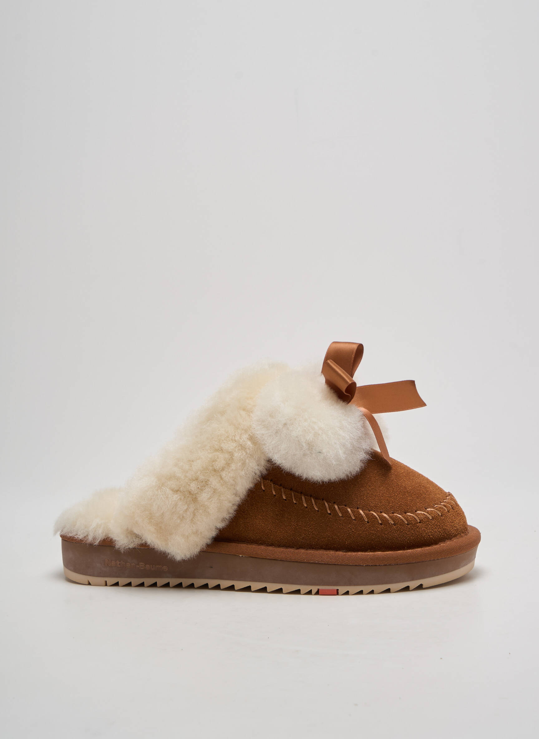 Mule/sabotai plokščias kulnas iki 3 cm rudas NATHAN-BAUME moteris