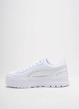 Bėgimo bateliai satino audinys kulnas nuo 4 iki 6 cm baltas PUMA moteris