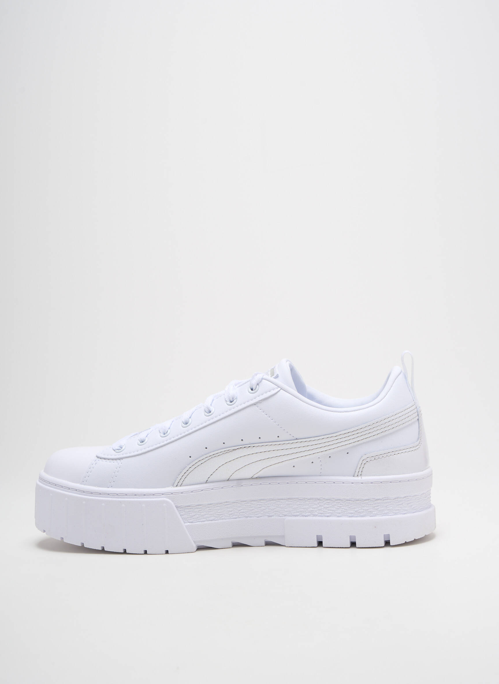 Bėgimo bateliai satino audinys kulnas nuo 4 iki 6 cm baltas PUMA moteris
