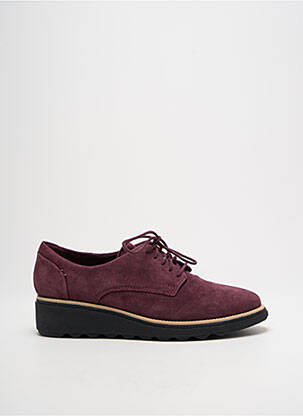 Derbiai nubuko audinys plokščias kulnas iki 3 cm violetinis CLARKS moteris