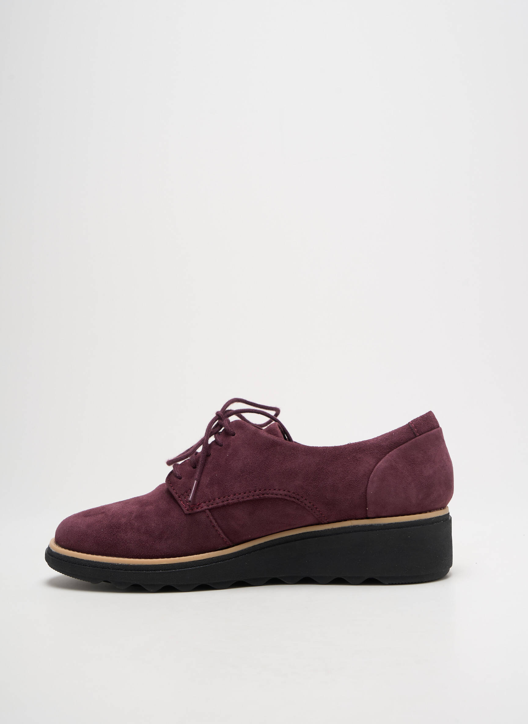 Derbiai nubuko audinys plokščias kulnas iki 3 cm violetinis CLARKS moteris