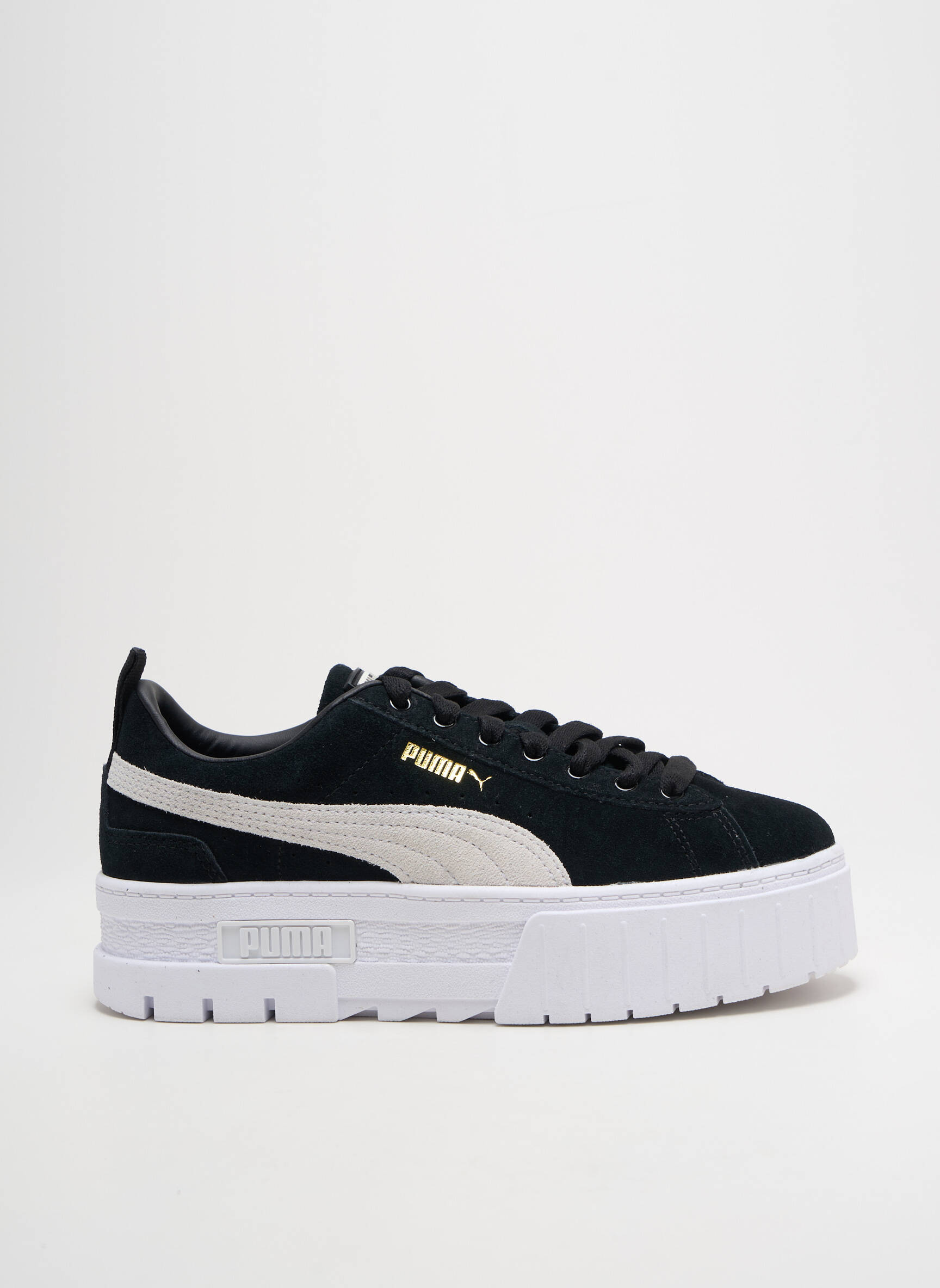 Bėgimo bateliai lygus audinys kulnas nuo 4 iki 6 cm juodas PUMA moteris