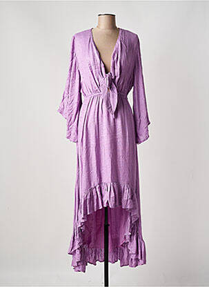 Pusilgių suknelė 3/4 rankovės 3/4 rankovės violetinis SUNDRESS moteris