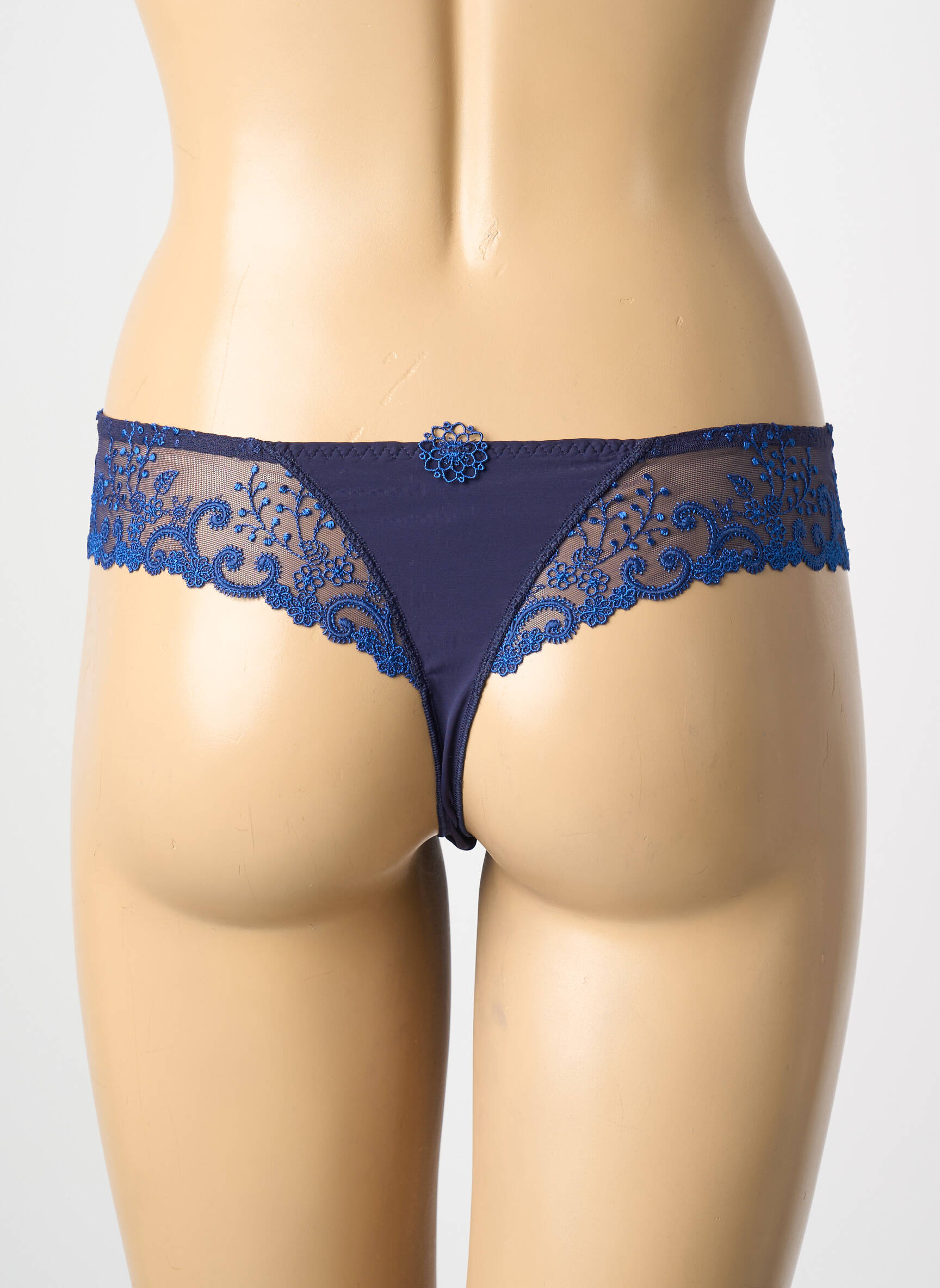Tanga siuvinėjimas mėlyna SIMONE PERELE moteris