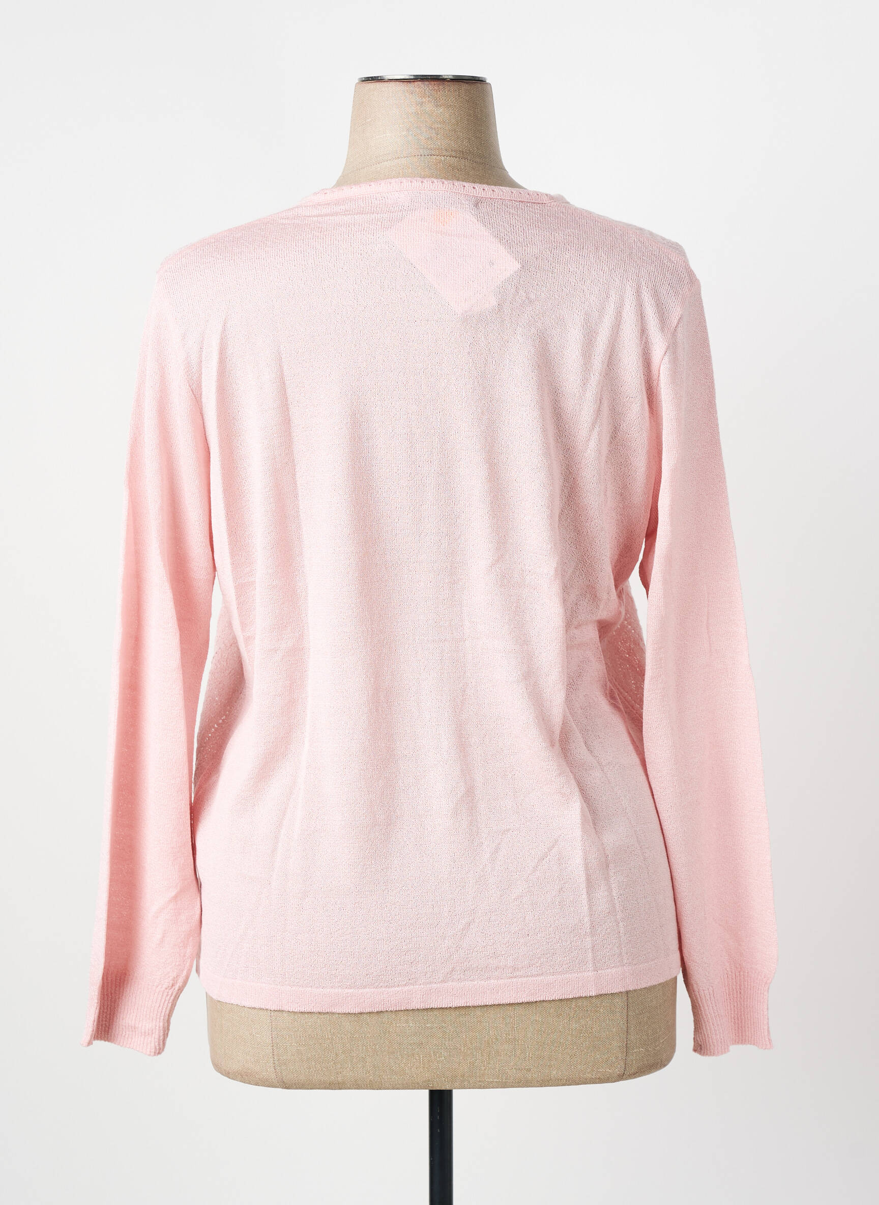 Ilgų rankovių liemenė centrinė iškirptė rožinė I.ODENA moteris
