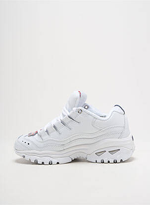 Bėgimo bateliai šnervių uždarymas apvalus mygtukas baltas SKECHERS mergina