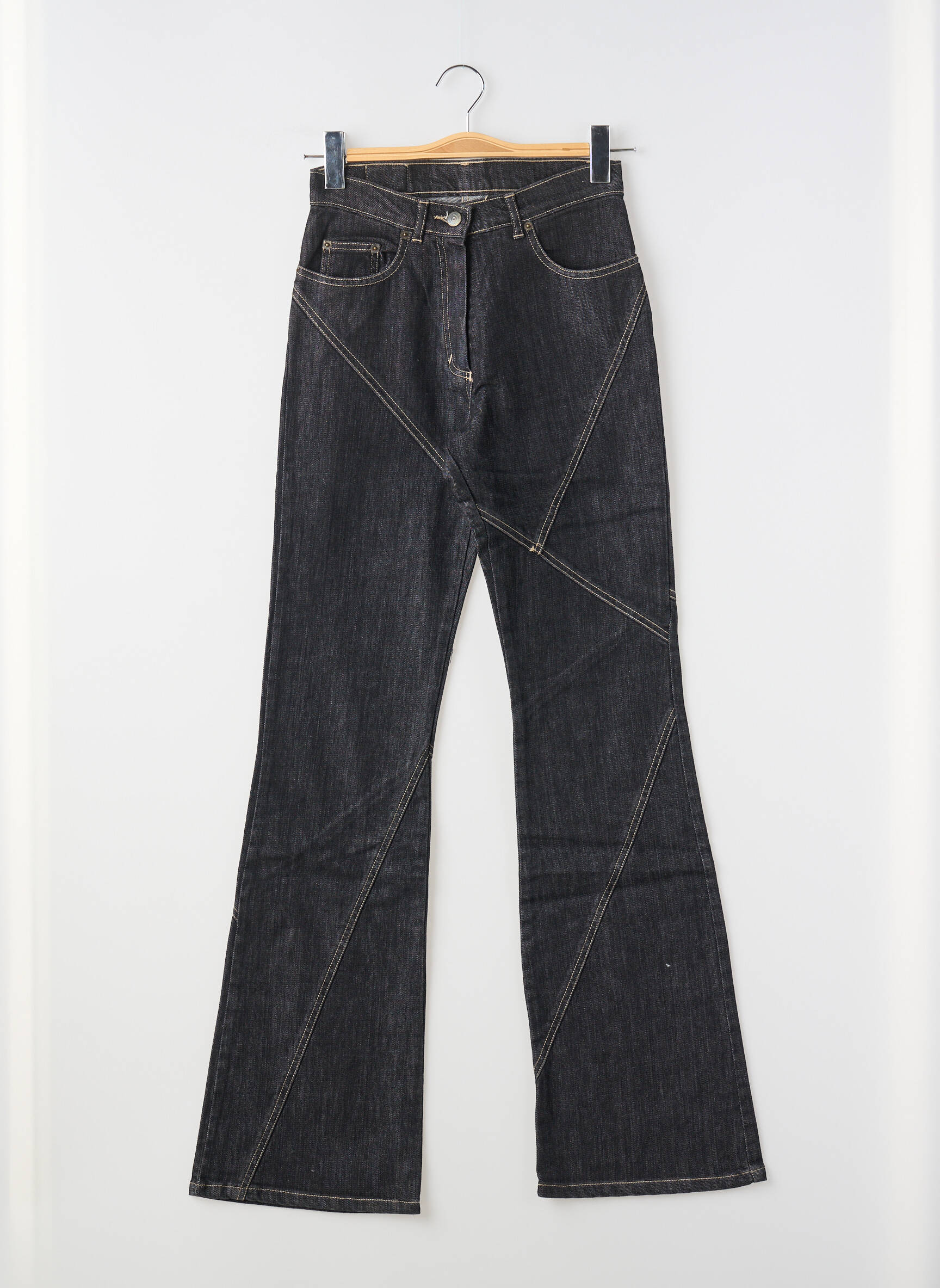 Bootcut džinsai aukšta talija aukšta talija juodas LUCCHINI moteris
