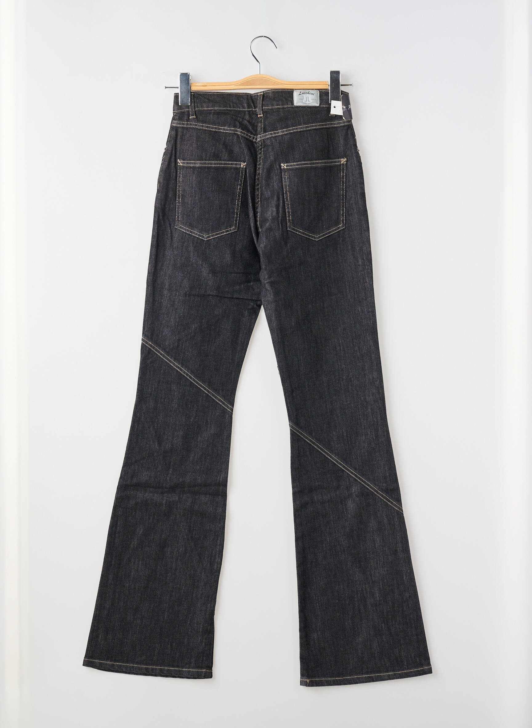 Bootcut džinsai aukšta talija aukšta talija juodas LUCCHINI moteris