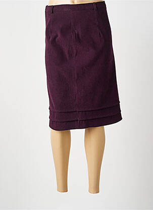 Pusilgis sijonas tiesi kirpimas violetinis BEVERLY moteris