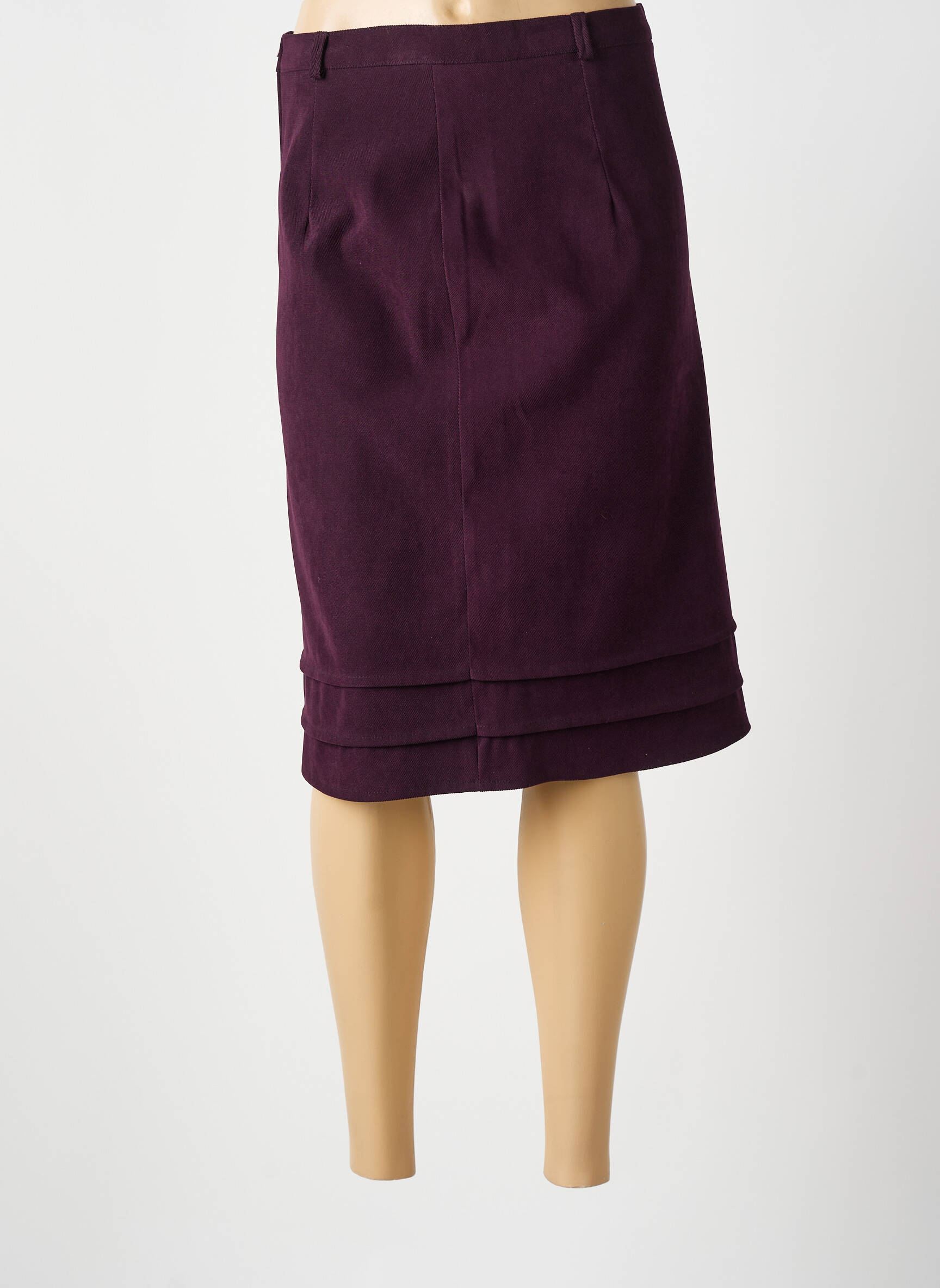 Pusilgis sijonas tiesi kirpimas violetinis BEVERLY moteris