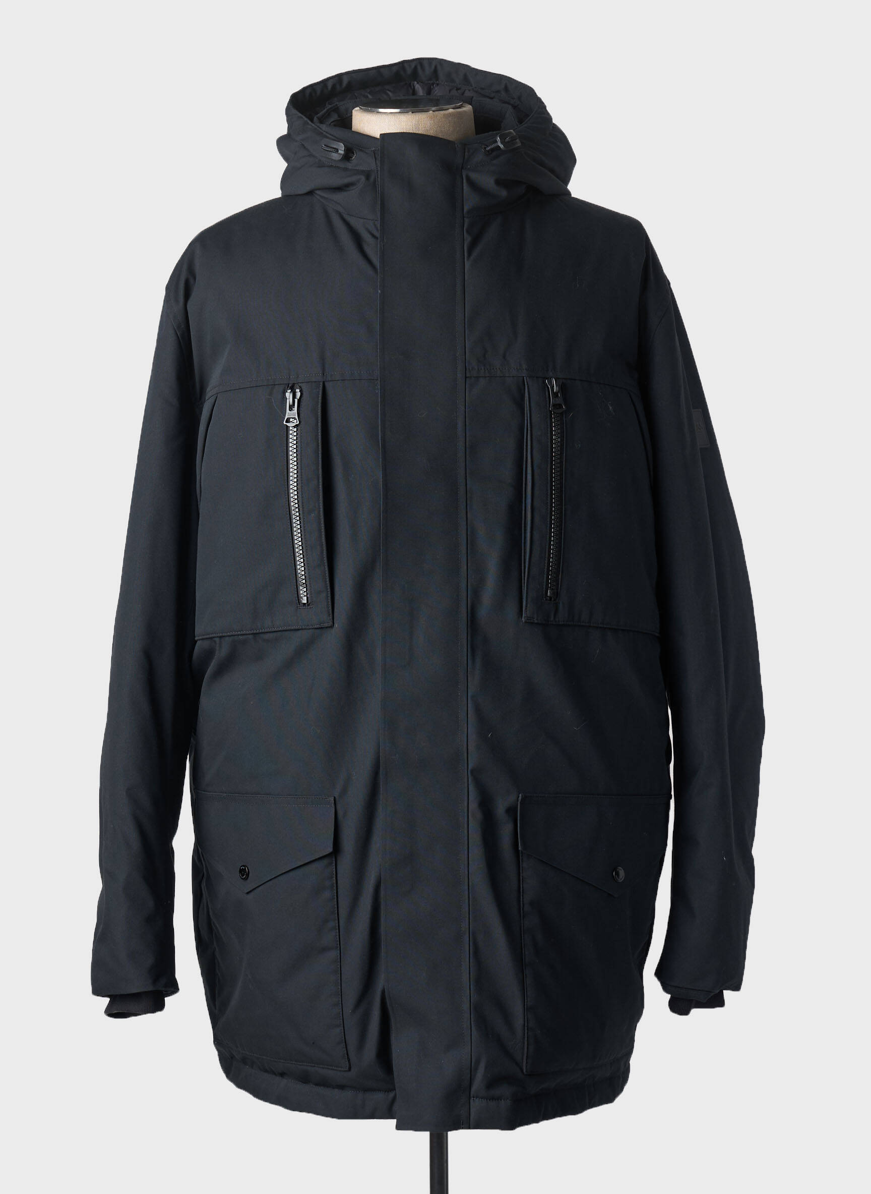 Parka užtrauktukas po lipduku uždarymas su gobtuvu juodas HUGO BOSS vyras