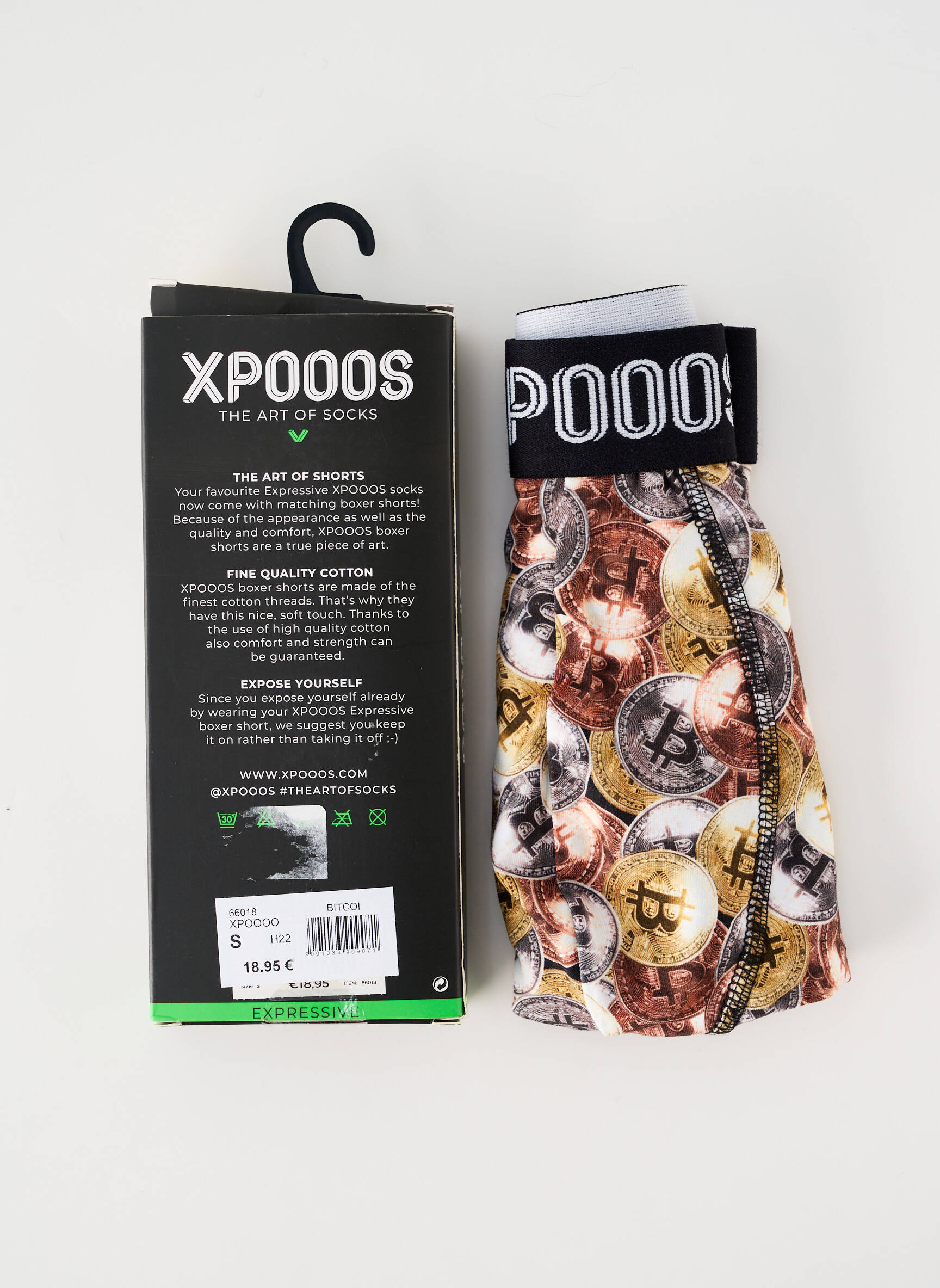Bokseris fantazijos raštas juodas XPOOOS vyras