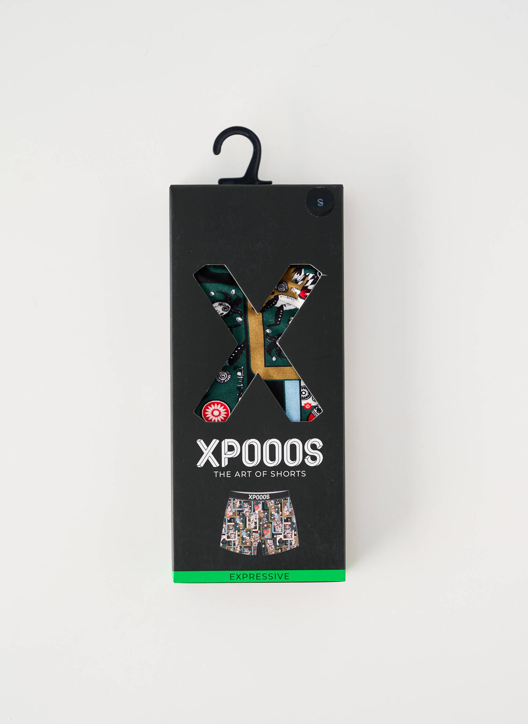 Bokseris fantazijos raštas žalias XPOOOS vyras