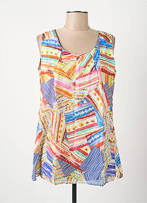 Viršūnė fantazijos raštas be rankų oranžinė GUY DUBOUIS moteris