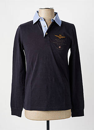 Polo ilgos rankovės ilgos rankovės mėlyna AERONAUTICA vyras