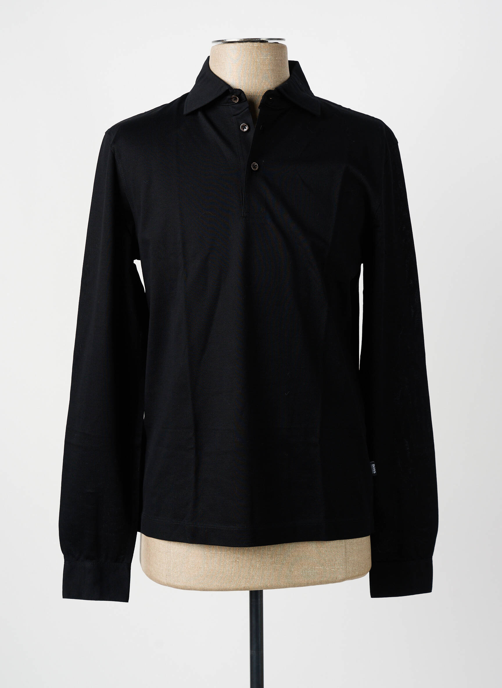 Polo ilgos rankovės ilgos rankovės juodas HUGO BOSS vyras